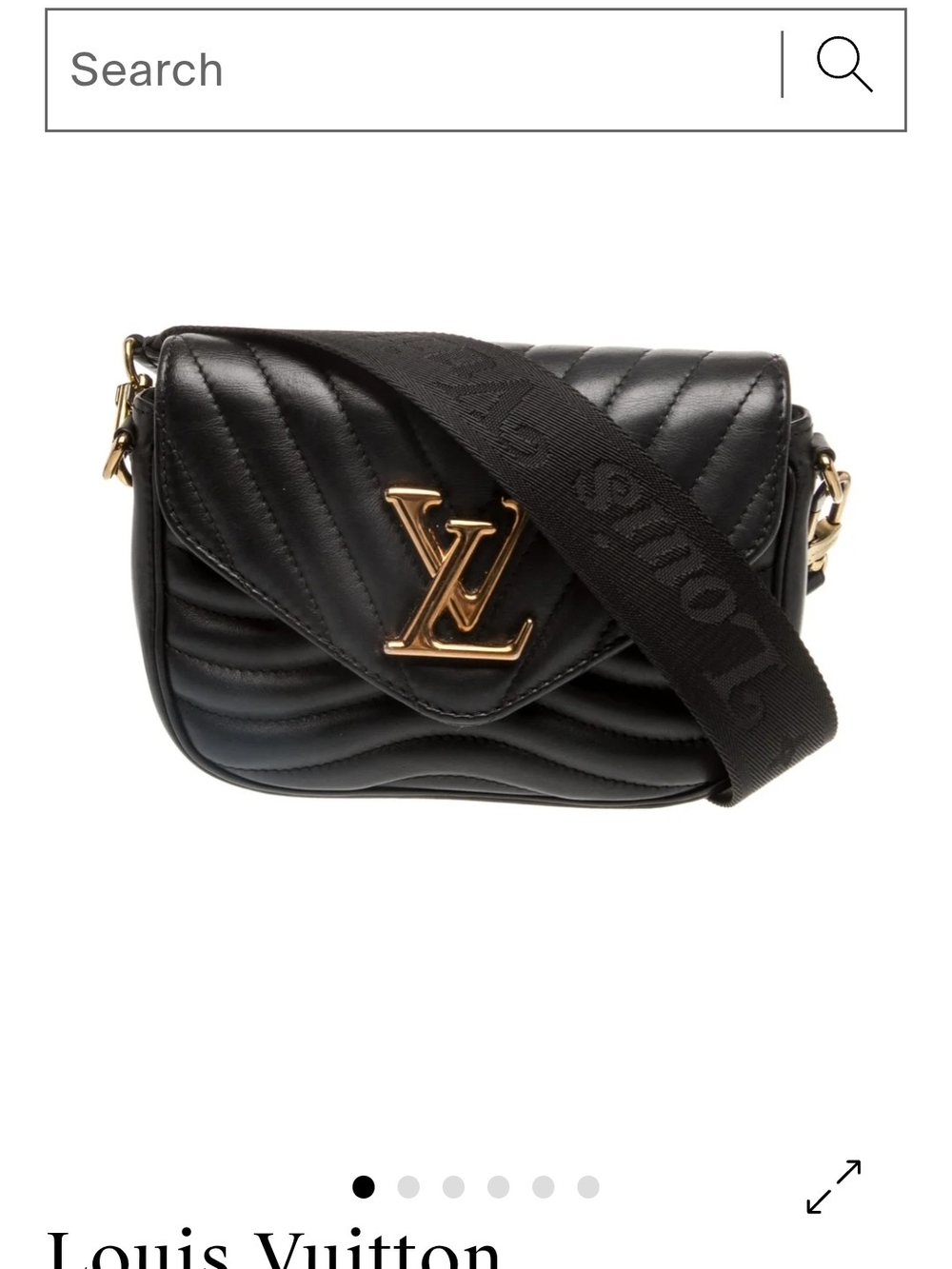 Louis Vuitton Black Multi Pouchette New Wave Crossbody with Gold LV Hardware - Picture 5 of 5